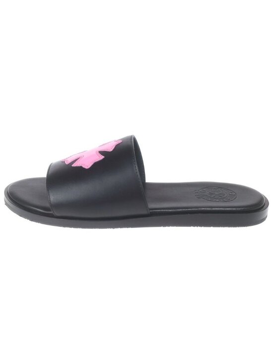 Chrome Hearts CH Slide Leather CH Plus Patch Sandals Black Pink main image 7